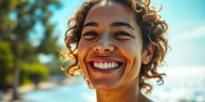 Energized person enjoying a sunny day.